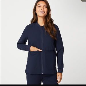 Women's Navy Scrub Jacket